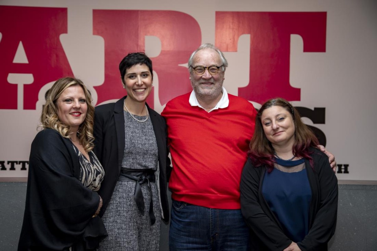 Da sinistra: Marzia Mosca (Art Forum Würth Capena), Valentina Spagnuolo (Art Forum Würth Capena), François Meyer, Marianna Benigni (Art Forum Würth Capena) Da sinistra: Marzia Mosca (Art Forum Würth Capena), Valentina Spagnuolo (Art Forum Würth Capena), François Meyer, Marianna Benigni (Art Forum Würth Capena)